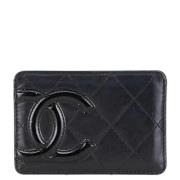 Pre-owned Leather wallets Chanel Vintage , Black , Dames