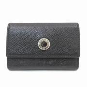 Pre-owned Leather key-holders Bvlgari Vintage , Black , Heren