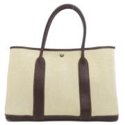 Pre-owned Canvas handbags Hermès Vintage , Beige , Dames