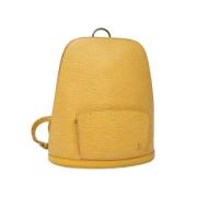 Pre-owned Leather backpacks Louis Vuitton Vintage , Yellow , Dames