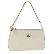 Pre-owned Leather handbags Bvlgari Vintage , White , Dames