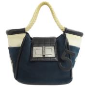 Pre-owned Canvas chanel-bags Chanel Vintage , Blue , Dames