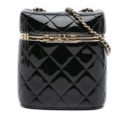 Pre-owned Leather chanel-bags Chanel Vintage , Black , Dames