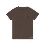 Smiley X Logo Tee Clean Cut , Brown , Heren