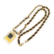 Pre-owned Metal necklaces Chanel Vintage , Yellow , Dames