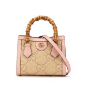 Pre-owned Canvas handbags Gucci Vintage , Beige , Dames