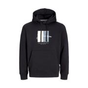 Box Script Sweat Hoodie Jack & Jones , Black , Heren