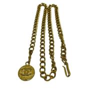 Pre-owned Metal belts Chanel Vintage , Yellow , Dames