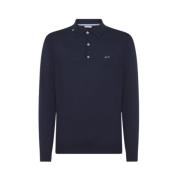 Wol Katoen Polo Shirt Solid Sun68 , Blue , Heren