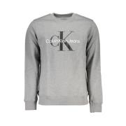 Klassiek Grijs Sweatshirt met Ronde Hals en Logo Calvin Klein , Gray ,...