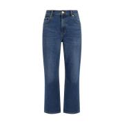 Cropped Flare Jeans met knoopsluiting Tory Burch , Blue , Dames