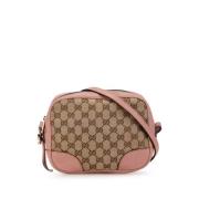 Pre-owned Canvas shoulder-bags Gucci Vintage , Beige , Dames