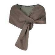 Twill Shawl Swing , Brown , Dames