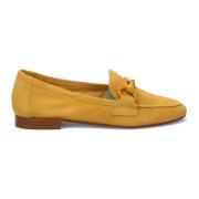 Donkergele Suède Mocassin Schoen Belle Vie , Yellow , Dames