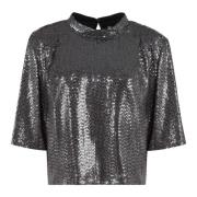 Paillettenblouse met achter keyhole Isabel Marant Étoile , Gray , Dame...