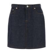 Denim Mini Rok A.p.c. , Blue , Dames