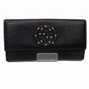 Pre-owned Leather wallets Gucci Vintage , Black , Dames