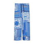 Bohemian Stijl Bedrukte Broek Marina Rinaldi , Blue , Dames