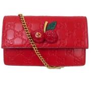 Pre-owned Leather gucci-bags Gucci Vintage , Red , Dames