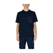 Blauw Katoenen T-shirt Lente/Zomer Collectie Antony Morato , Blue , He...