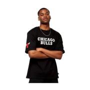 Zwarte Bulls Wordmark T-shirt New Era , Black , Heren