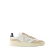 Witte Pierre Leren Sneakers - V-90 Veja , Beige , Heren