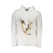 Witte Katoenen Hoodie voor Mannen Cavalli Class , White , Heren