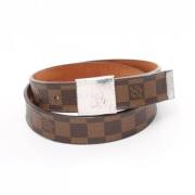 Pre-owned Leather belts Louis Vuitton Vintage , Brown , Dames