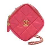 Pre-owned Leather shoulder-bags Chanel Vintage , Pink , Dames