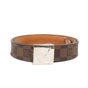 Pre-owned Leather belts Louis Vuitton Vintage , Brown , Heren