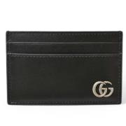 Pre-owned Leather wallets Gucci Vintage , Black , Dames