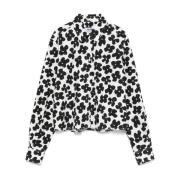 Zwarte Katoenen Shirt voor Vrouwen Msgm , Black , Dames