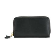 Zwarte leren portemonnee met gouden hardware Comme des Garçons , Black...