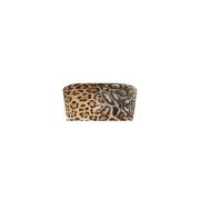 Luipaard Bandeau Top Roberto Cavalli , Brown , Dames