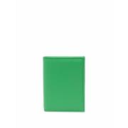 Groene Leren Bifold Portemonnee Comme des Garçons , Green , Heren