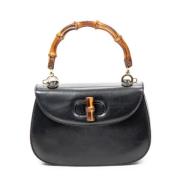 Pre-owned Leather handbags Gucci Vintage , Black , Dames