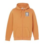 Heren hoodie met rits Timberland , Orange , Heren