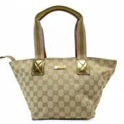 Pre-owned Canvas handbags Gucci Vintage , Beige , Dames