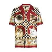 MultiColour Camp Kraag Shirt Korte Mouwen Dolce & Gabbana , Multicolor...