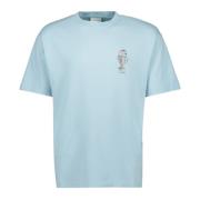 Lichtblauwe T-shirt Vaas Lente-Zomer 2025 Drole de Monsieur , Blue , H...