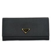 Pre-owned Leather wallets Prada Vintage , Black , Dames