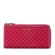 Pre-owned Leather wallets Prada Vintage , Pink , Dames