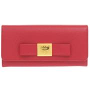 Pre-owned Leather wallets Prada Vintage , Red , Dames