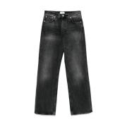 Zwarte Klassieke Vijf-Pocket Jeans Haikure , Black , Dames