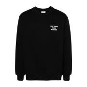 Zwarte Katoenen Crew Neck Sweater Drole de Monsieur , Black , Heren