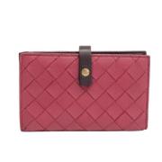 Pre-owned Leather wallets Bottega Veneta Vintage , Pink , Dames