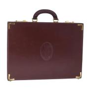 Pre-owned Leather travel-bags Cartier Vintage , Red , Dames