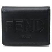 Pre-owned Leather wallets Fendi Vintage , Black , Dames