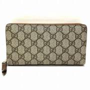 Pre-owned Leather wallets Gucci Vintage , Beige , Dames