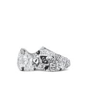 Graffiti-Print Logo Sneakers Dolce & Gabbana , Multicolor , Heren